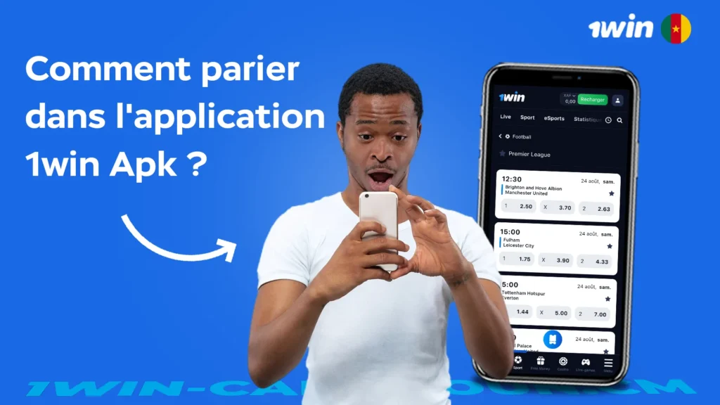 Comment parier dans l'application 1win Apk