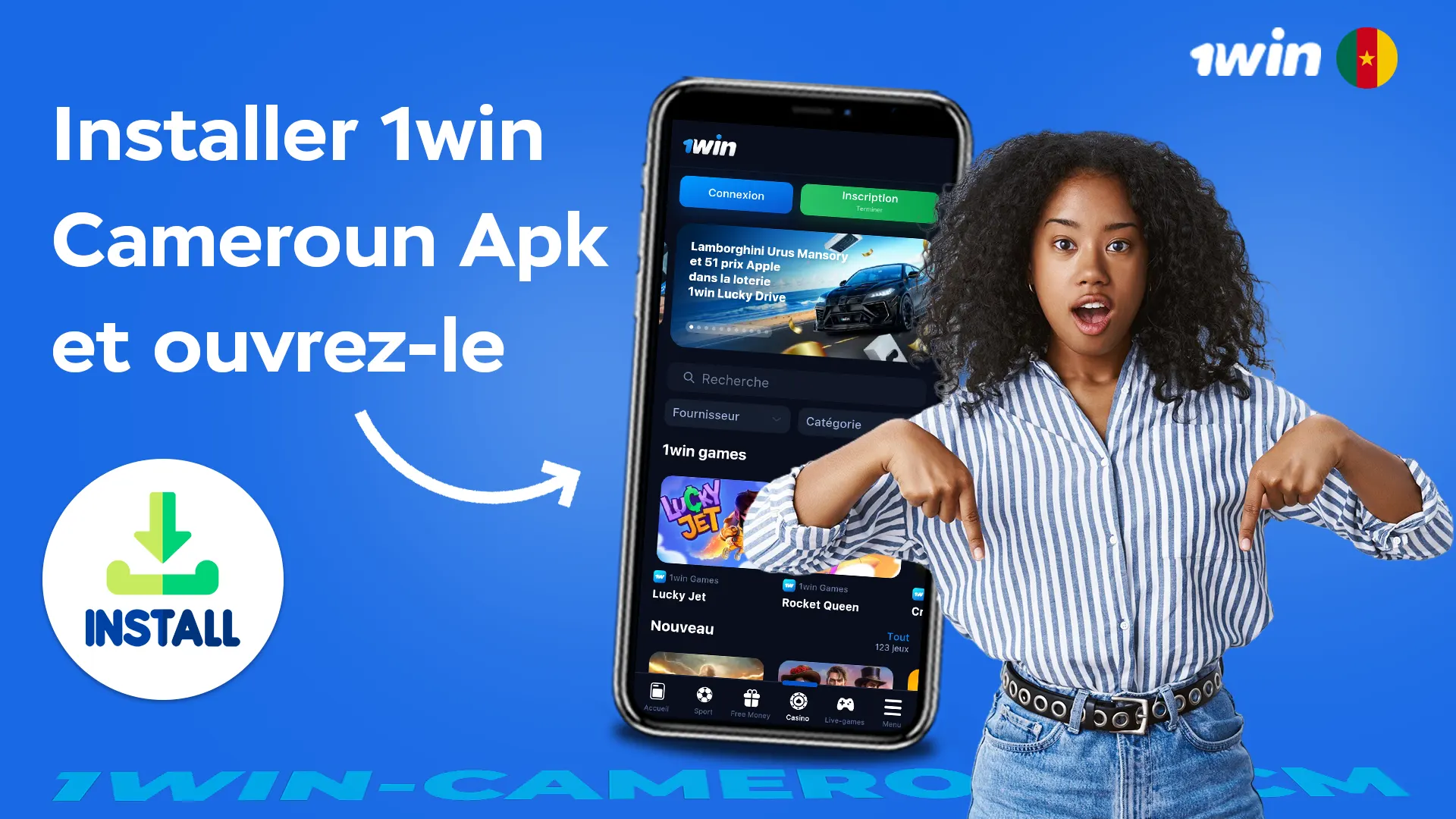 Installer 1win Cameroun Apk et ouvrez le