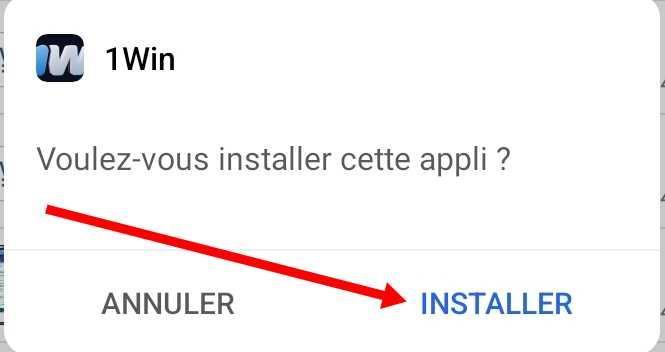 Processus pour télécharger 1win Apk