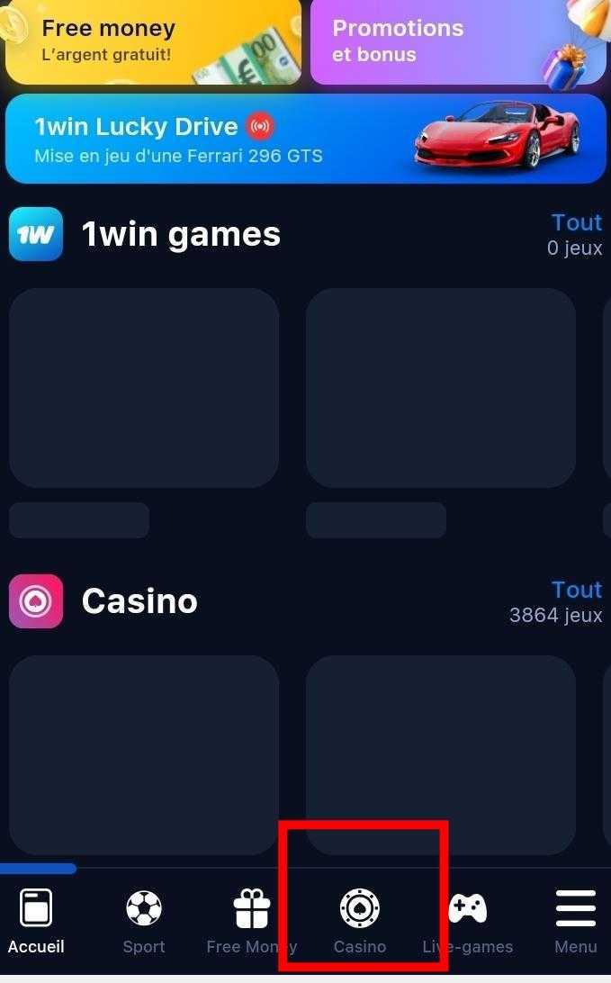 L’offre casino en ligne 1win app