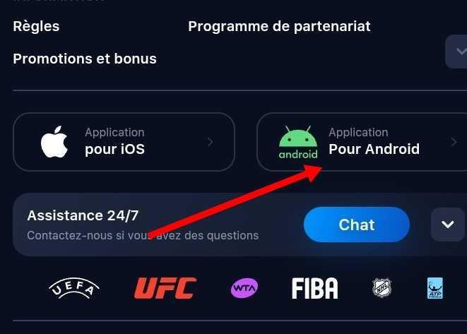 Télécharger 1win Apk sur Android